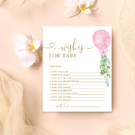 ベビーピンクバルーン赤ちゃんシャワーゲームの願い