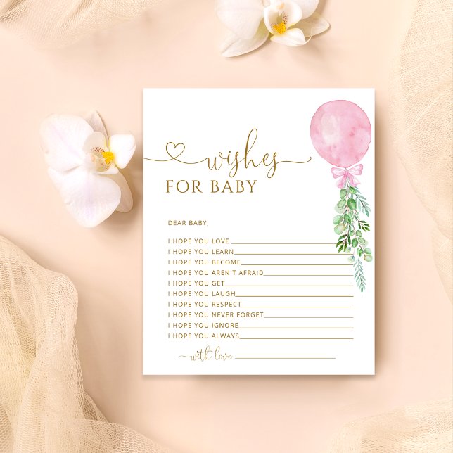 ベビーピンクバルーン赤ちゃんシャワーゲームの願い (クリエイターアップロード済み)