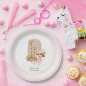 ベビーピンクパンパスグラスギラフェベビーシャワー ペーパープレート (パーティー)
