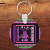 ベビーピンクビューティフルメリークリスマスハクナマタタ キーホルダー (正面)