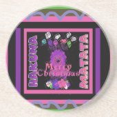 ベビーピンクビューティフルメリークリスマスハクナマタタ コースター (正面)
