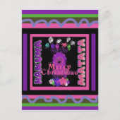 ベビーピンクビューティフルメリークリスマスハクナマタタ シーズンポストカード (正面)