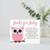 ベビーピンクフクロウ赤ちゃんシャワーインサート用の本 (スタンド正面)