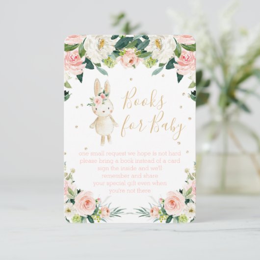 ベビーピンクフローラソフバニーの本 エンクロージャーカード (スタンド正面)
