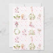 ベビーピンクフローラ動物キルト子供部屋パターン 案内状 (裏面)