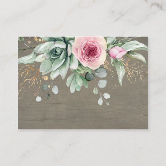 ベビーピンクフローラ多肉用書籍 エンクロージャーカード (裏面)