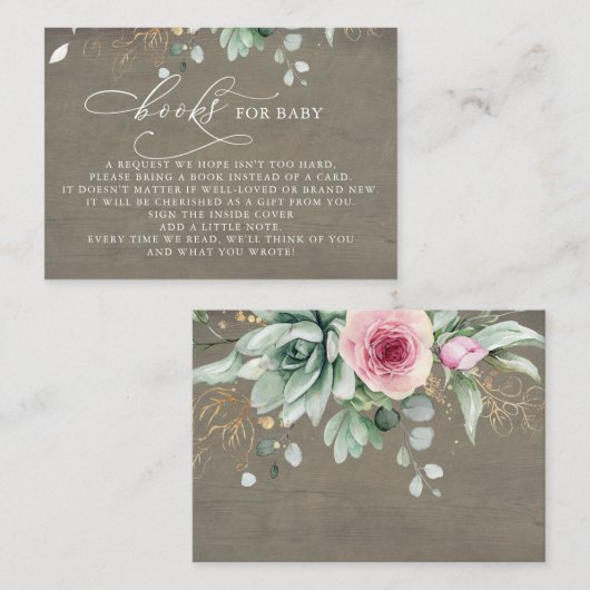 ベビーピンクフローラ多肉用書籍 エンクロージャーカード (正面/裏面)