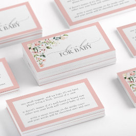 ベビーピンクフローラ赤ちゃんシャワー囲い用の本 名刺