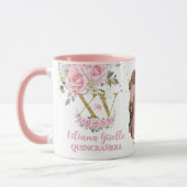 ベビーピンクフローラXV QUINCEAENERA Quince 15写真 マグカップ (左)