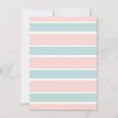 ベビーピンクブルータコでベビーのベビーシャワー 招待状 (裏面)