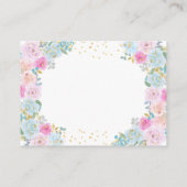 ベビーピンクブルーフローラ用の本 エンクロージャーカード (裏面)