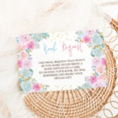 ベビーピンクブルーフローラ用の本 エンクロージャーカード