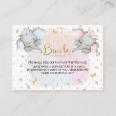 ベビーピンクブルーフローラ象の本 エンクロージャーカード (正面)