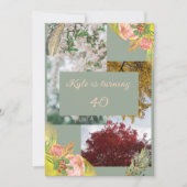 ベビーピンクプロテアス40th 招待状 (正面)