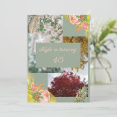 ベビーピンクプロテアス40th 招待状 (スタンド正面)