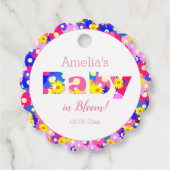 ベビーピンクベビーシャワー フェイバータグ (正面)