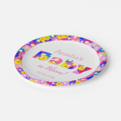 ベビーピンクベビーシャワー ペーパープレート (アングル)