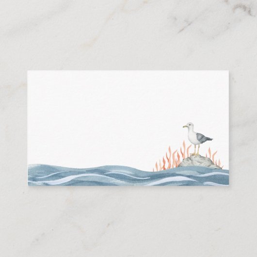 ベビーピンクベビー航海のシャワー用の本 エンクロージャーカード (裏面)