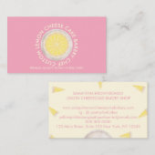 ベビーピンクホームメイドチーズケーキベーカリー 名刺 (正面/裏面)