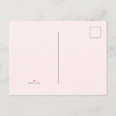 ベビーピンクボウ赤ちゃん女の子写真誕生のお知らせ 案内ポストカード (裏面)