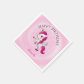 ベビーピンクユニコーン スタンダードカクテルナプキン (角)