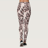 "ベビーピンクリーフレギンス – クリスチャン愛デザイン レギンス (裏面)