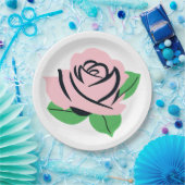 ベビーピンクローズ ペーパープレート (パーティー)