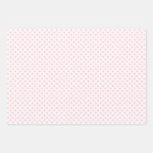 ベビーピンク水玉模様かわいい誕生日ガール ラッピングペーパーシート (正面3)