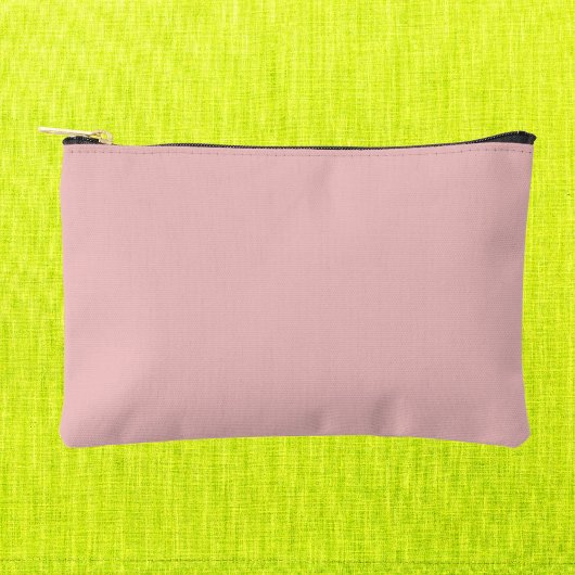 ベビーピンク無地の色 アクセサリーポーチ