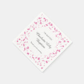 ベビーピンク紙吹雪バプテスマ《キリスト教》洗礼式や命名式 スタンダードカクテルナプキン (角)