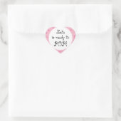 ベビーピンク紙吹雪準備ポップ・アートの完了！赤ちゃんシャワー ハートシール (バッグ)