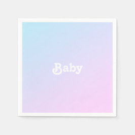ベビーピンク色のグラデーショングラデーションの赤ちゃんシャワー スタンダードカクテルナプキン