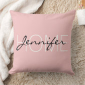 ベビーピンク色ホームモノグラム クッション (ブランケット)