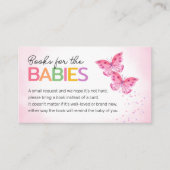 ベビーピンク蝶ツインズのための本 エンクロージャーカード (正面)