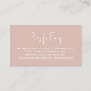 ベビーピンク赤ちゃんシャワー予約リクエスト用ブックス エンクロージャーカード