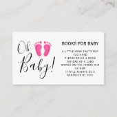 ベビーピンク足赤ちゃんシャワー用ブックス エンクロージャーカード (正面)