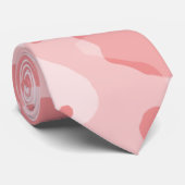 ベビーピンク迷彩柄；カモフラージュ ネクタイ (ロール)
