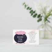 ベビーピンク醸造ハロウィンベビーシャワー用の本 エンクロージャーカード (スタンド正面)