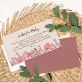 ベビーピンク野花フローラ用の本かわいらし エンクロージャーカード