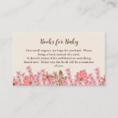 ベビーピンク野花フローラ用の本かわいらし エンクロージャーカード (正面)