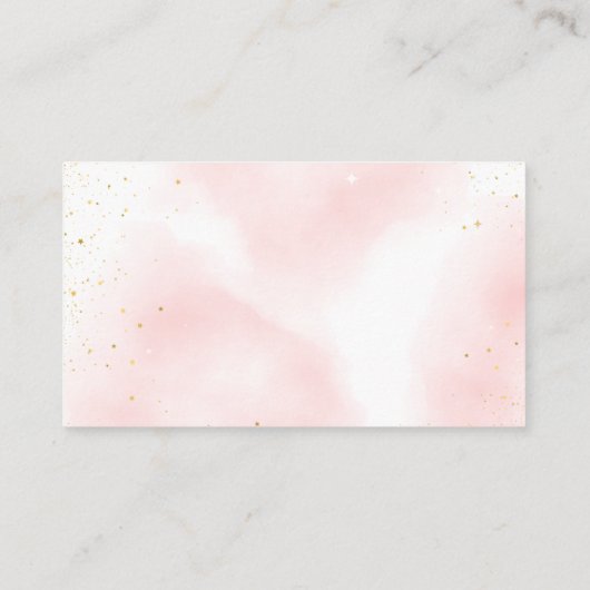 ベビーピンク金ゴールドの本は月の向こうだ エンクロージャーカード (裏面)