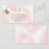 ベビーピンク金ゴールドの本は月の向こうだ エンクロージャーカード (正面/裏面)