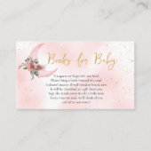 ベビーピンク金ゴールドの本は月の向こうだ エンクロージャーカード (正面)