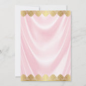 ベビーピンク金ゴールドトゥチュパールベビーシャワー 招待状 (裏面)