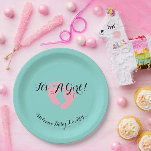ベビーピンク&ブルージェンダーリビールシャワーパーティー ペーパープレート (パーティー)