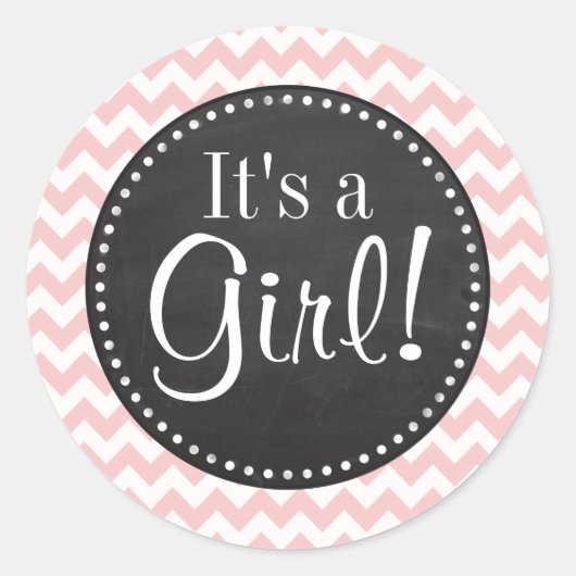 ベビーピンク、ライトピンクのシボストライプロン;チョーク ラウンドシール (正面)