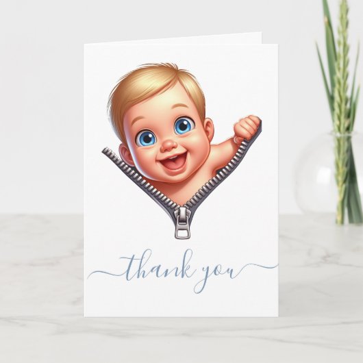 ベビーピーキングベイビーシャワーありがとう カード (正面)