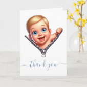 ベビーピーキングベイビーシャワーありがとう カード (黄色い花)