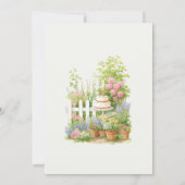 ベビーピーターラビットガーデン誕生日 招待状 (裏面)