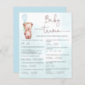 ベビーファクトTriviaゲーム赤ちゃんシャワーテディベア (正面/裏面)